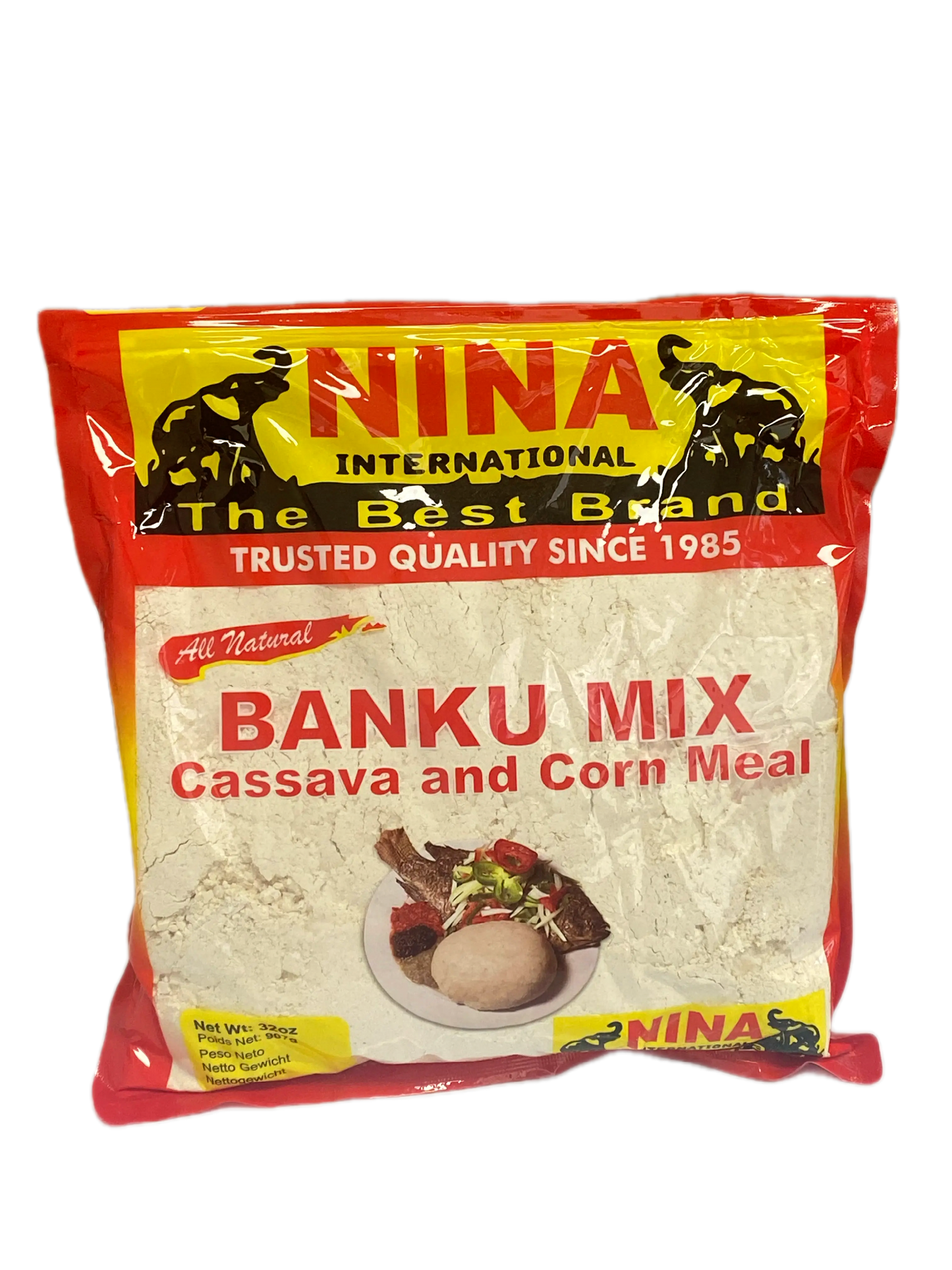 Nina International Banku Mix (Cassava & Corn Meal) - 907g
