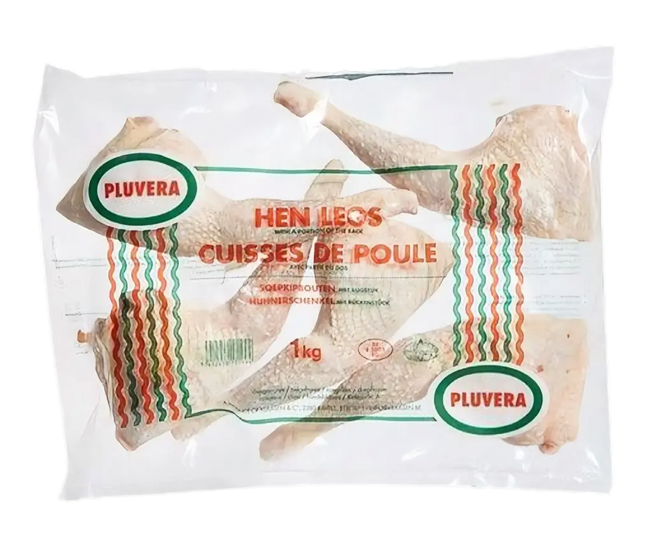 Pluvera Frozen Hen Legs (Hard Chicken Quarters) - 1kg