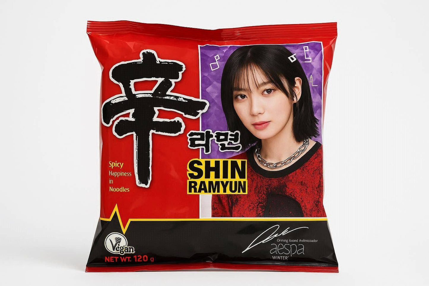 Nongshim Shin Ramyun Spicy Instant Noodles (Aespa Winter Edition) - 120g