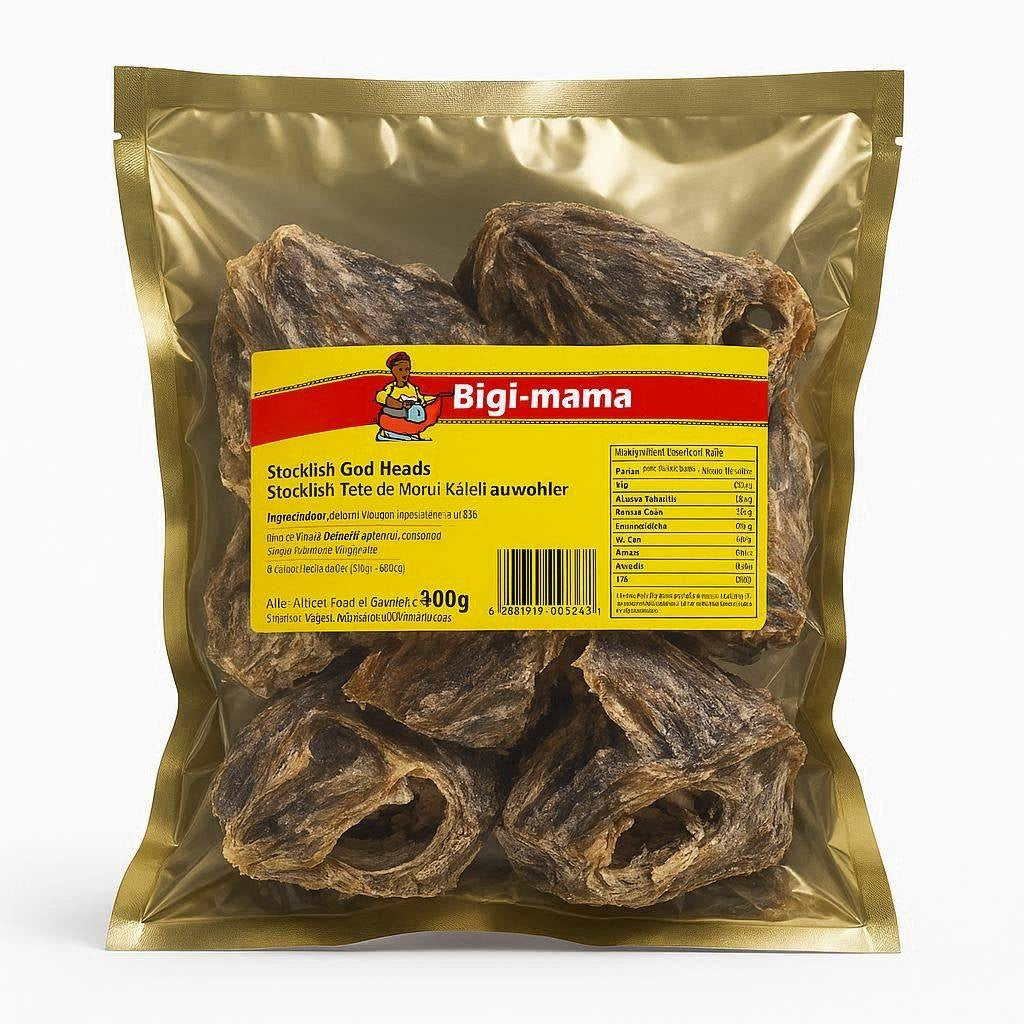 Bigi-mama Premium Stockfish Cod Heads | 400g