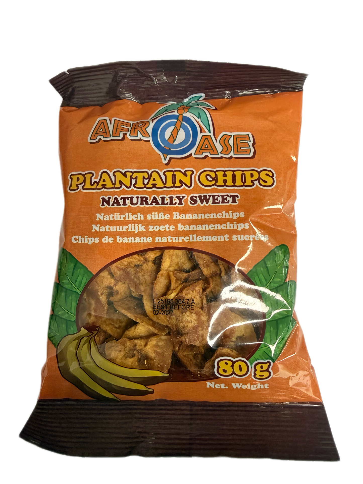 Afroase Plantain Chips (Naturally Sweet) - 80g
