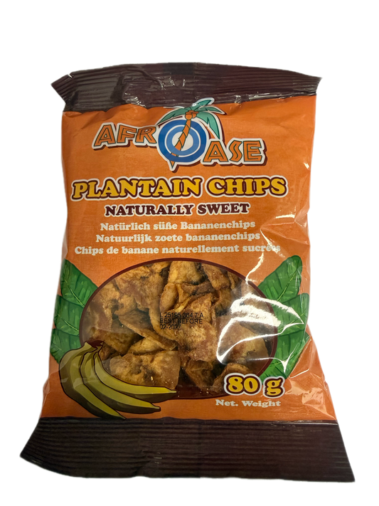 Afroase Plantain Chips (Naturally Sweet) - 80g