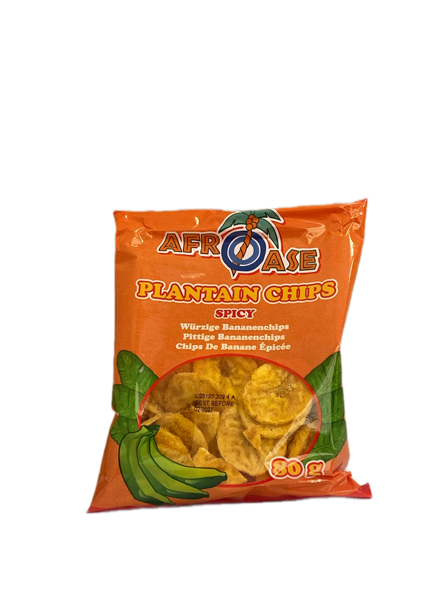 AfroAse Spicy Plantain Chips - 80g