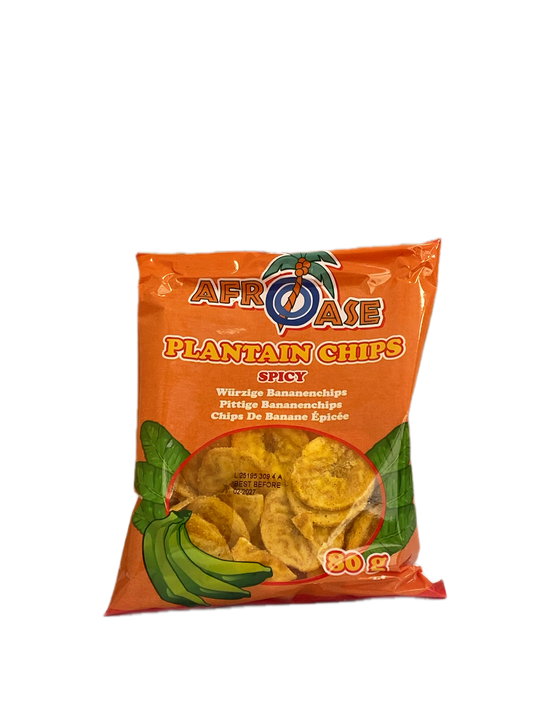AfroAse Spicy Plantain Chips - 80g