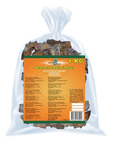 Afroase Frozen Meaty Cow Skin (Kpomo / Mask) - 1kg