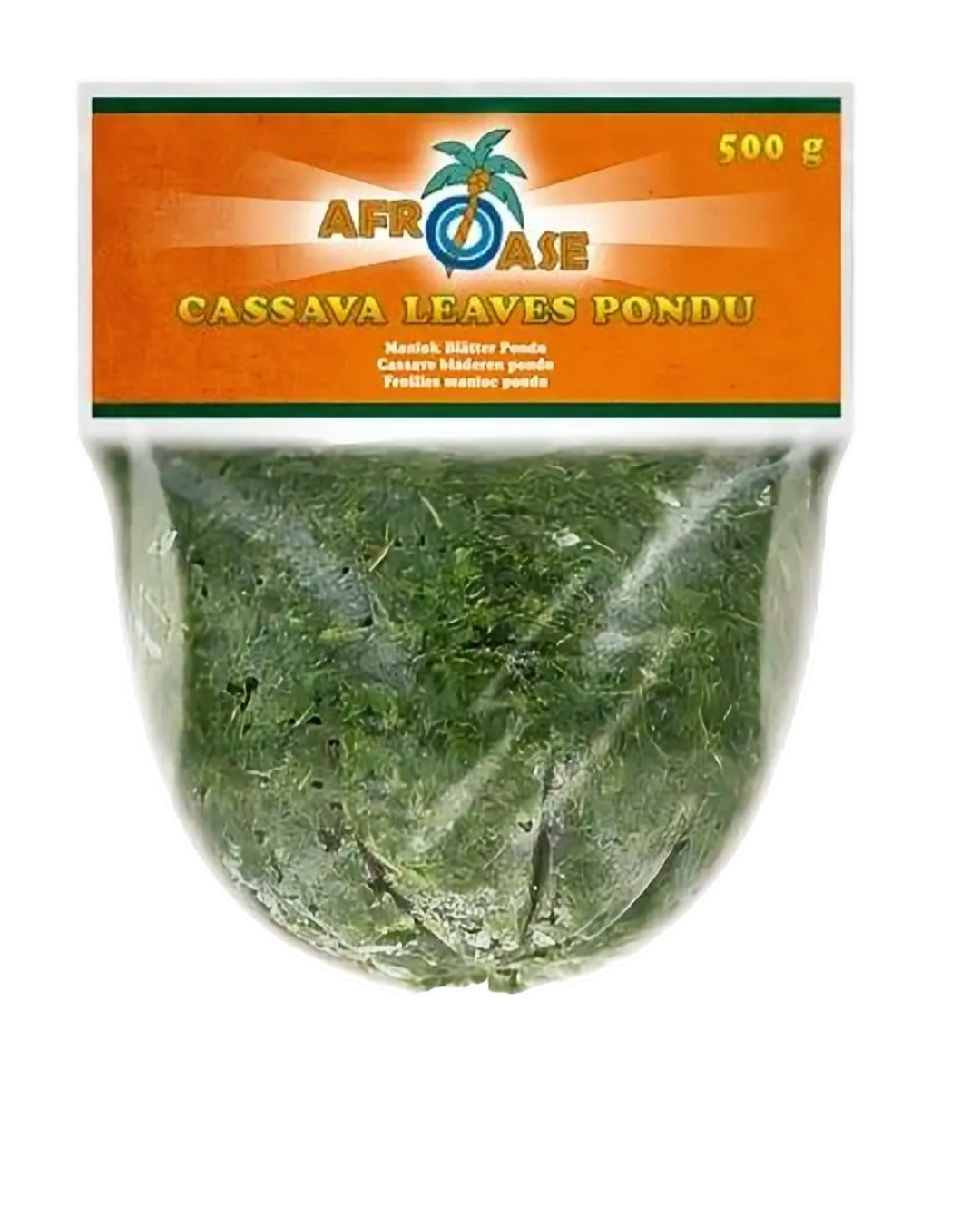 Afroase Frozen Cassava Leaves Pondu - 500g