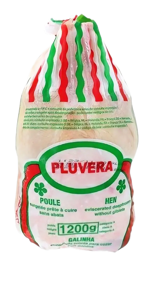Pluvera Frozen Whole Hen (Hard Chicken) - 1200g
