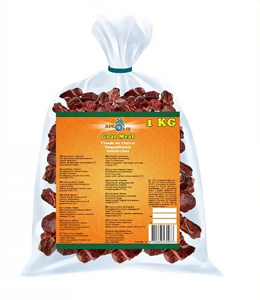 Frozen Diced Goat Meat (Bone-In) - 1kg