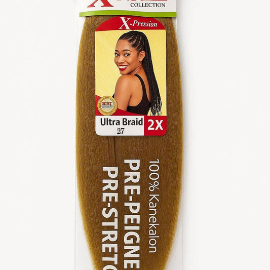 X-Pression Ultra Braid 2x Pre-Stretched (Color 27) |Braiding Hair