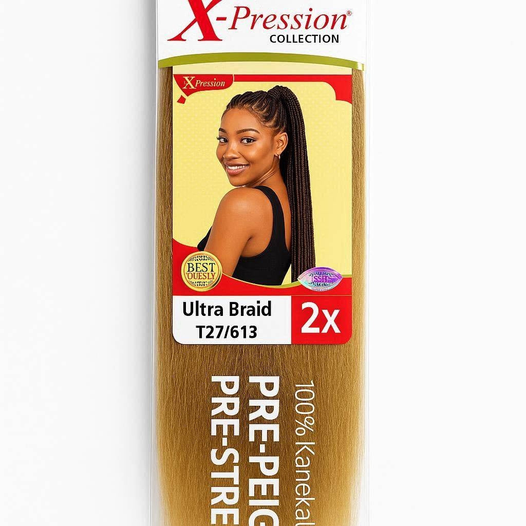 X-Pression Ultra Braid 2x Pre-Stretched (Color: T27/613)