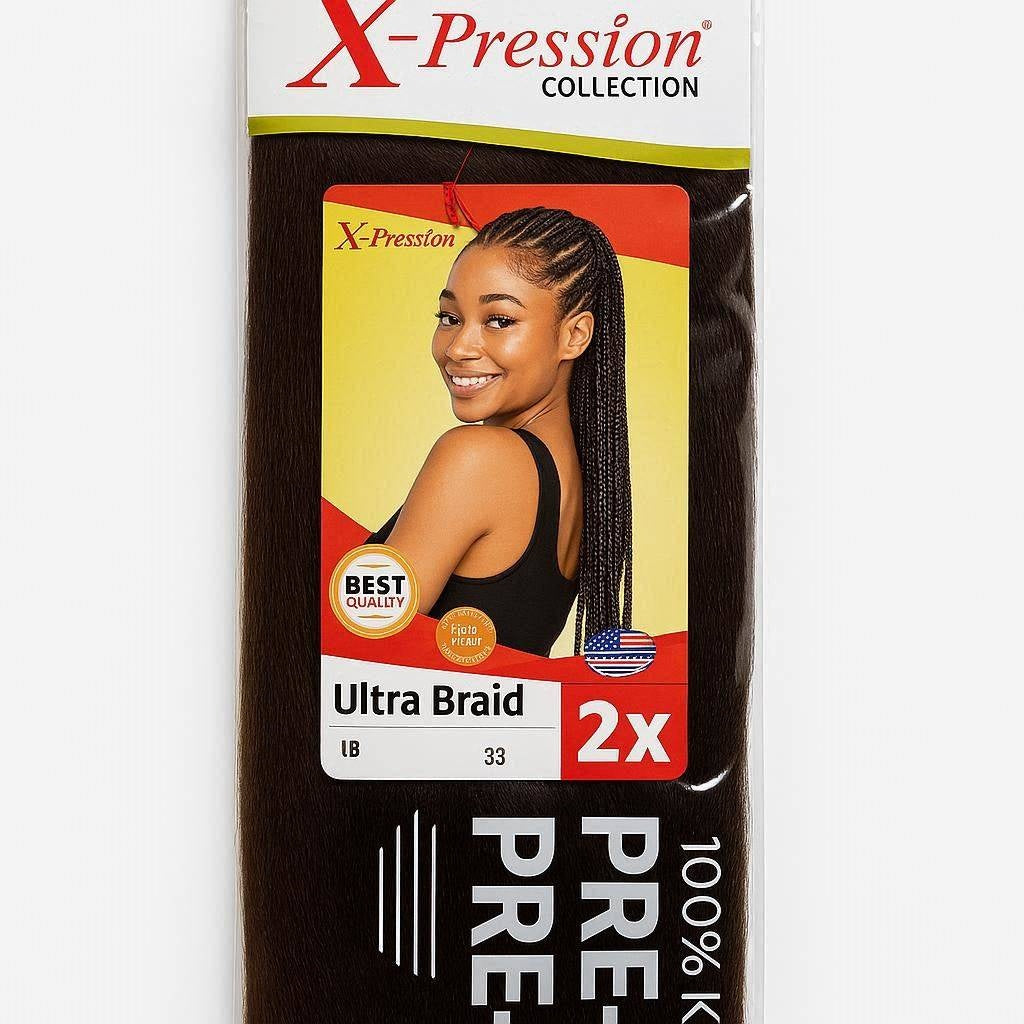 X-Pression Ultra Braid 2x Pre-Stretched (Color: 33) | Premium Braiding Hair