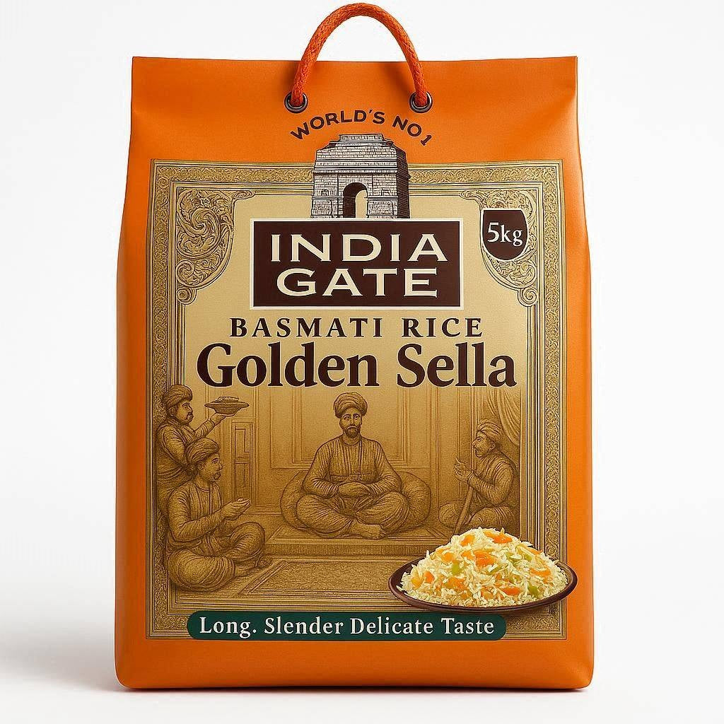 India Gate Golden Sella Basmati Rice / Ryż Basmati Golden Sella 5kg