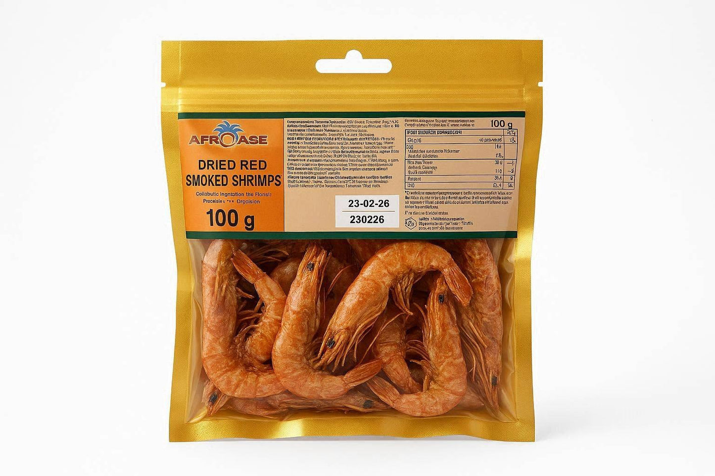 AfroAse Dried Red Smoked Shrimps - 100g