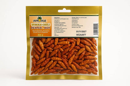 AfroAse Whole Chili Pepper Hot - 80g