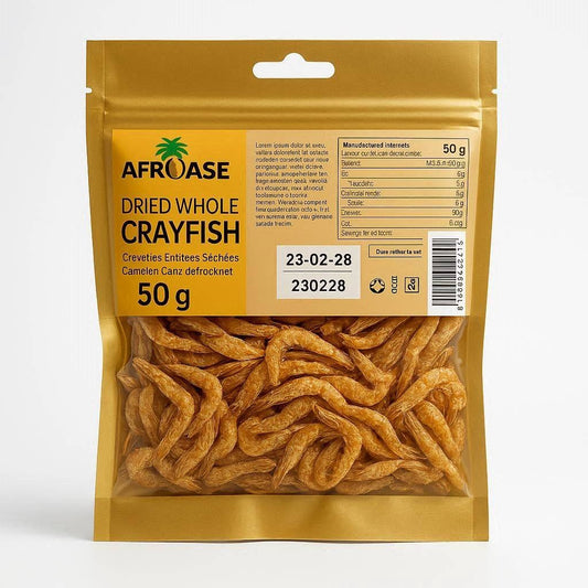AfroAse Dried Whole Crayfish - 50g