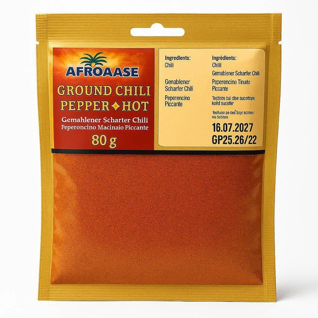 AfroAse Ground Chili Pepper Hot - 80g