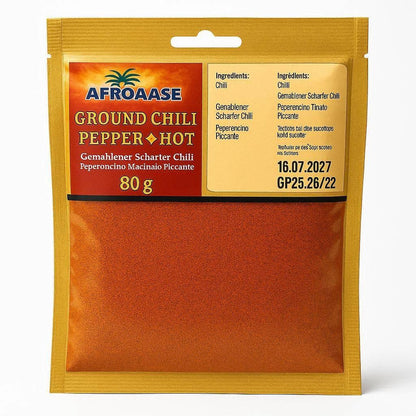 AfroAse Ground Chili Pepper Hot - 80g